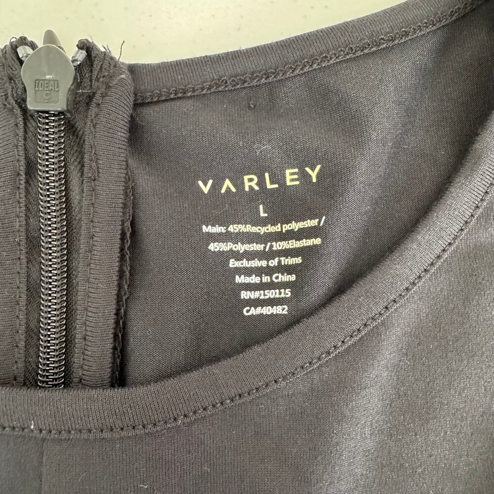 Varley Milling Playsuit Black NWOT Sleeveless Size Large Romper Casual Stretch - Picture 5 of 9
